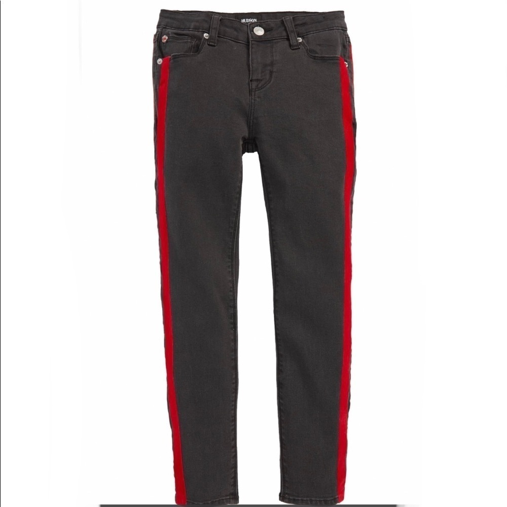HUDSON JEANS KEIRA SIDE STRIPE SKINNY JEANS